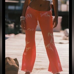 Indah Vibrant Orange silk Pants